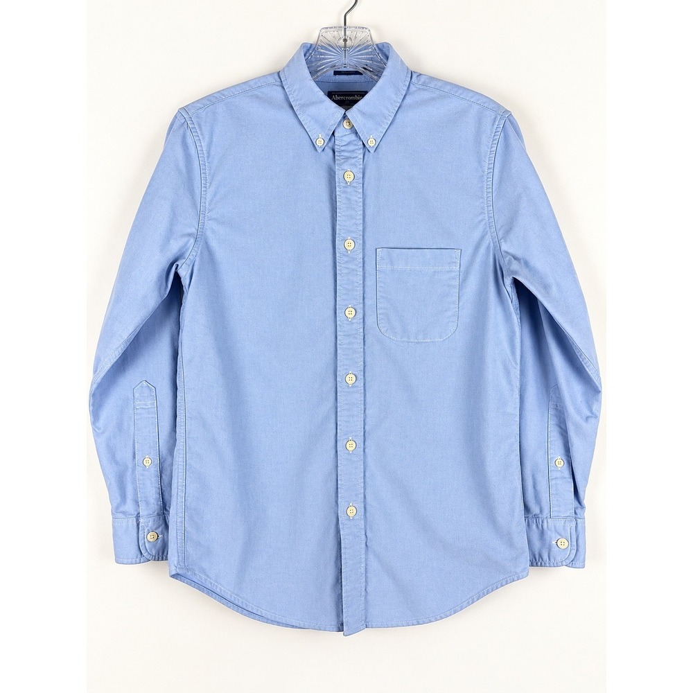 Abercrombie & Fitch Womens XS Relaxed Oxford Shirt Light Blue Cotton Button Down